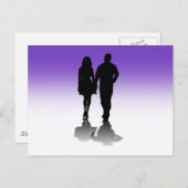 Silhouet van een echtpaar briefkaart (Voorkant / Achterkant)