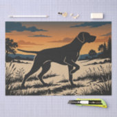 Silhouet van een jachthond tissuepapier (Craft)