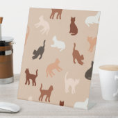 Silhouet van een kat reclamebord met voetstuk (Insitu)