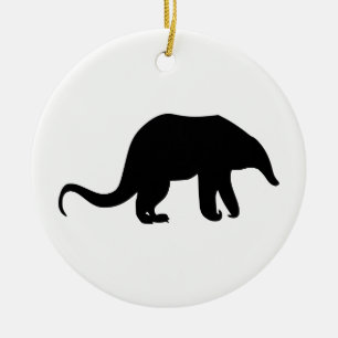 Silhouet van een miereneter keramisch ornament
