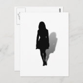 Silhouet van een vrouw briefkaart (Voorkant / Achterkant)