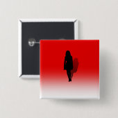 Silhouet van een vrouw vierkante button 5,1 cm (Voorkant /achterkant)