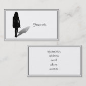 Silhouet van een vrouw visitekaartje (Voorkant / Achterkant)