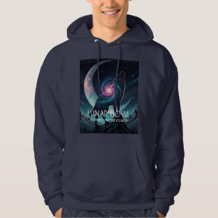 Silhouet van een wolfssterrenstelsel met mystieke hoodie