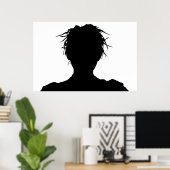 Silhouet van fietsen poster (Thuiskantoor)