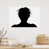 Silhouet van fietsen poster (Keuken)