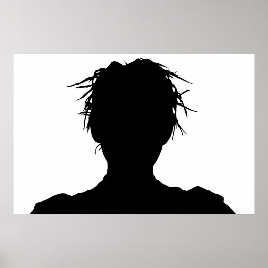 Silhouet van fietsen poster (Voorkant)