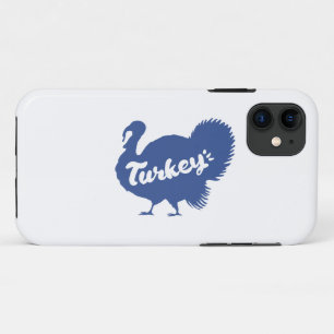 Silhouet van kalkoen - Kies achtergrondkleur iPhone 11 Hoesje