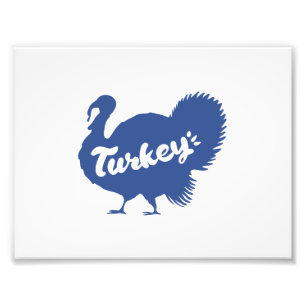Silhouet van kalkoen - Kies achtergrondkleur Foto Afdruk