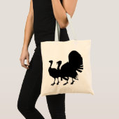 Silhouet van kalkoenen tote bag (Voorkant (product))