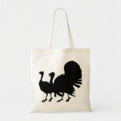 Silhouet van kalkoenen tote bag (Voorkant)