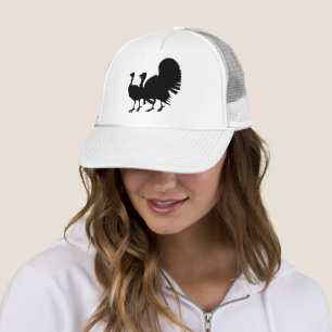 Silhouet van kalkoenen trucker pet