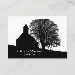 Silhouet van kerk en boom, Christelijk Visitekaartje