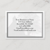 Silhouet van kerk en boom, Christelijk Visitekaartje (Achterkant)