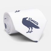 Silhouet van kraai - Kies achtergrondkleur Stropdas (Opgerold)