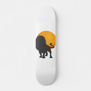 Silhouet van leeuw - Kies achtergrondkleur Skateboard