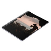 Silhouet van man in grot notitieboek (Linkerzijde)