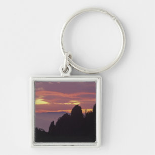 Silhouet van Mt. Huangshan (Gele Berg) op Sleutelhanger