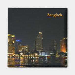 Silhouet van nachtelijk Bangkok Magneet