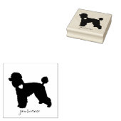 Silhouet van porseleindog met hart op nek rubberstempel (Gestempeld)