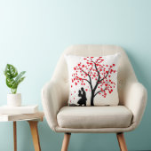 Silhouet van romantisch paar liefdesboom kussen (Stoel)