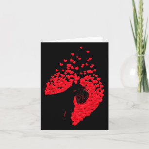 Silhouet van Schnauzer-hond met hart gelukkige Val Kaart