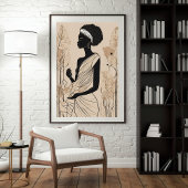 Silhouet van Sereniteit Poster