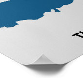 Silhouet van Turkije Poster (Hoek)