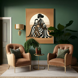 Silhouet van verfijning poster