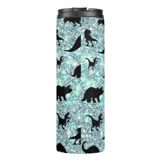 silhouet vis haai walvis gradiënt melkweg ruimte thermosbeker (Achterkant)