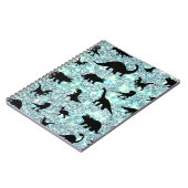 silhouet vis haai walvis gradient Sparkle galax Notitieboek (Linkerzijde)