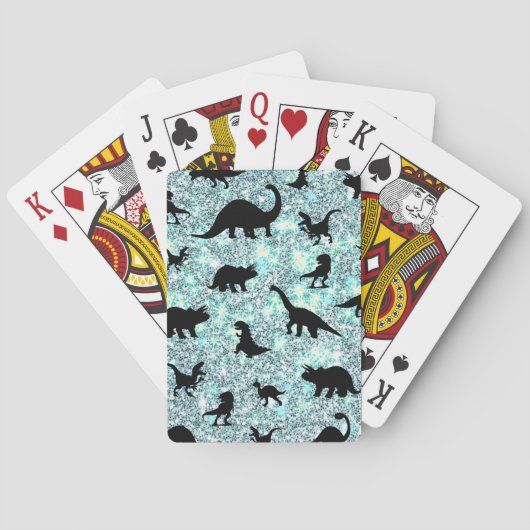 silhouet vis haai walvis gradient Sparkle galax Pokerkaarten (Achterkant)