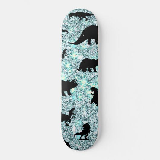 silhouet vis haai walvis gradient Sparkle galax Skateboard (Voorkant)