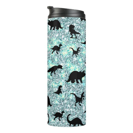 silhouet vis haai walvis gradient Sparkle galax Thermosbeker (Geroteerd rechts)