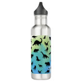 silhouet vis haai walvis gradient Sparkle galax Waterfles (Links)