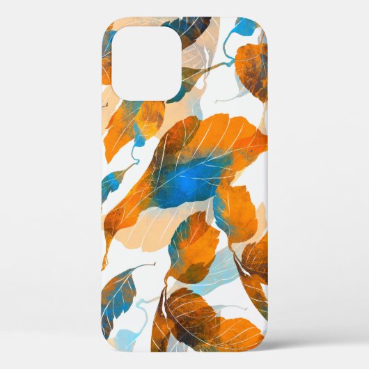 Silhouetbladeren: waterverf, digitale naadloze pa Case-Mate iPhone case (Achterkant)