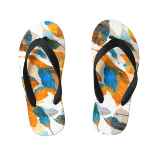 Silhouetbladeren: waterverf, digitale naadloze pa kinder teenslippers