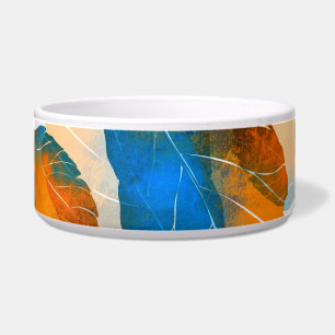 Silhouetbladeren: waterverf, digitale naadloze pa voerbakje