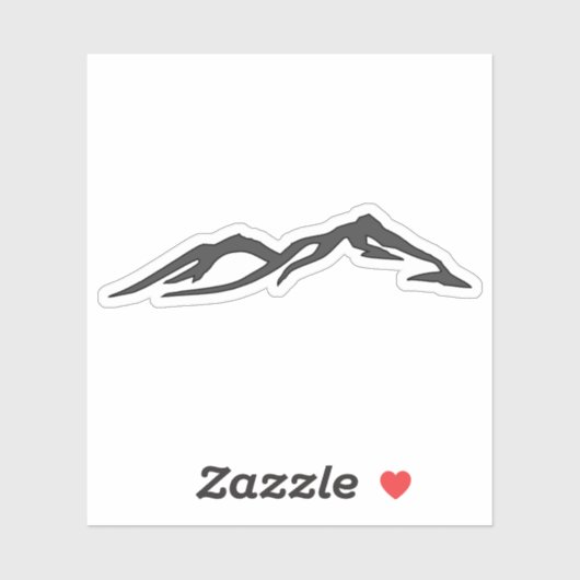 SilhouetMountain Peaks Sticker (Vel)