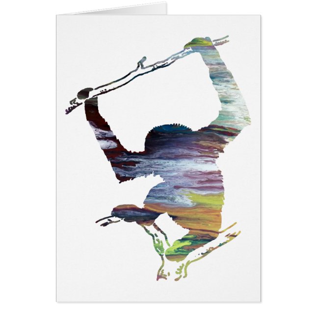 Silhouette abstraite de gibbon (Devant)