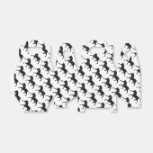 Silhouette afdrukken in zwart-wit en grijs bedankdoosjes (Uitgevouwen)