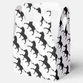 Silhouette afdrukken in zwart-wit en grijs bedankdoosjes (Geopend)