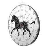 Silhouette afdrukken in zwart-wit en grijs dartbord (Voorkant Rechts)