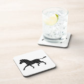 Silhouette afdrukken in zwart-wit en grijs onderzetter (Rechterzijde)