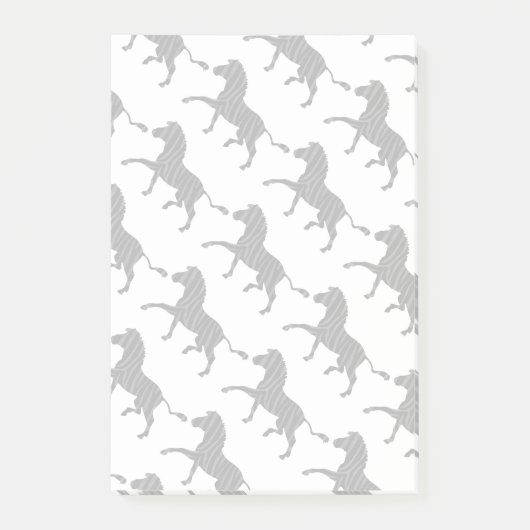 Silhouette afdrukken in zwart-wit en grijs post-it® notes (Voorkant)