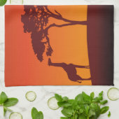 Silhouette africaine de safari - serviette de (Plié)