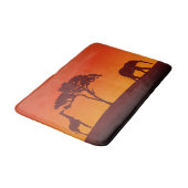 Silhouette africaine de safari - tapis de bain (Angle)