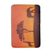 Silhouette africaine de safari - tapis de bain (Devant (Vertical))