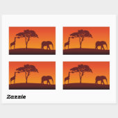 Silhouette africaine Safari - Sticker (Feuille)
