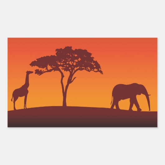 Silhouette africaine Safari - Sticker (Devant)